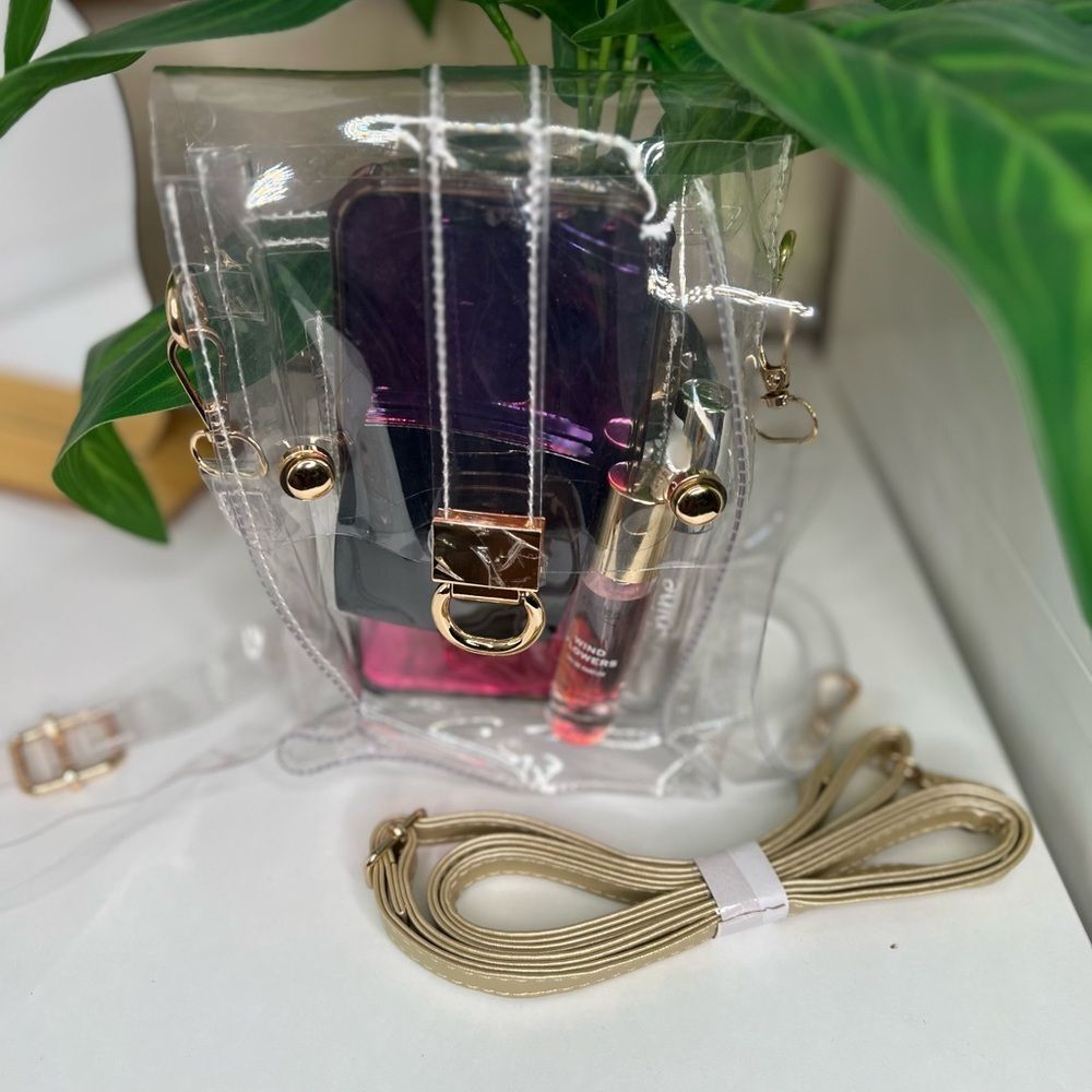small clear clutch purse crossbody